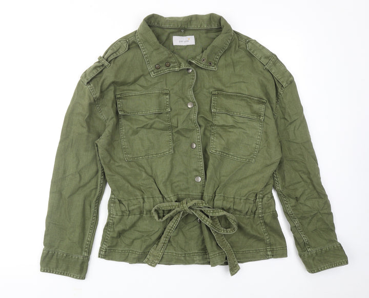 Marks and Spencer Womens Green Jacket Size 10 Button