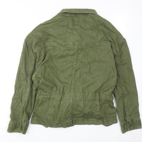 Marks and Spencer Womens Green Jacket Size 10 Button