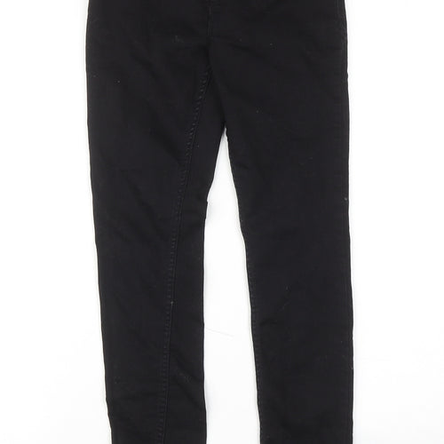 River Island Boys Black Cotton Skinny Jeans Size 11 Years Regular Zip