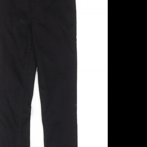 River Island Boys Black Cotton Skinny Jeans Size 11 Years Regular Zip