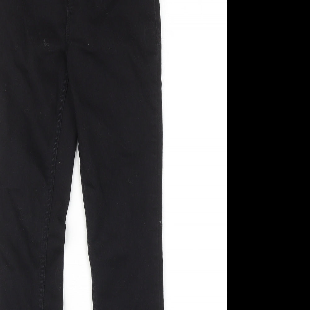 River Island Boys Black Cotton Skinny Jeans Size 11 Years Regular Zip