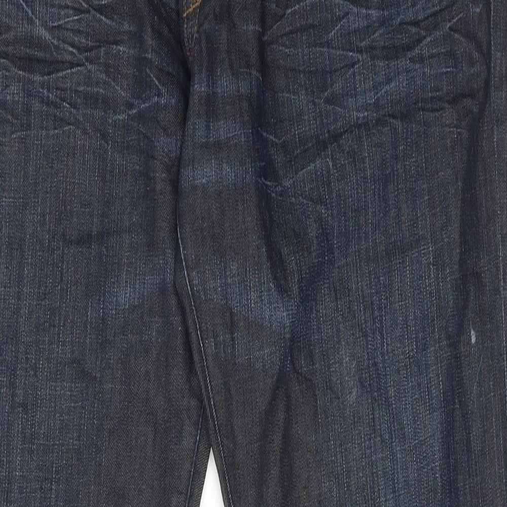 Topman Mens Blue Cotton Straight Jeans Size 36 in Slim Button