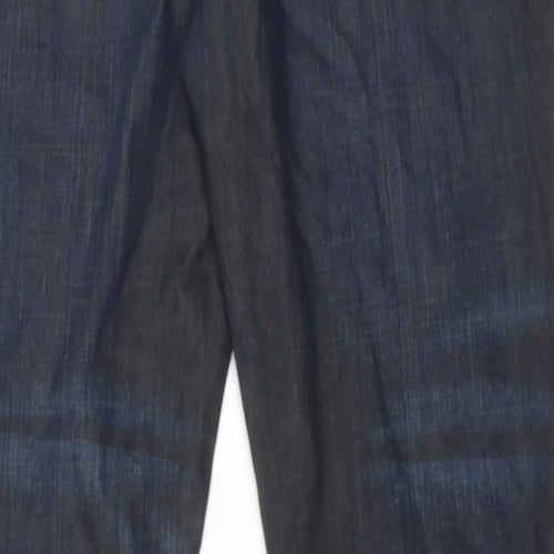 Topman Mens Blue Cotton Straight Jeans Size 36 in Slim Button
