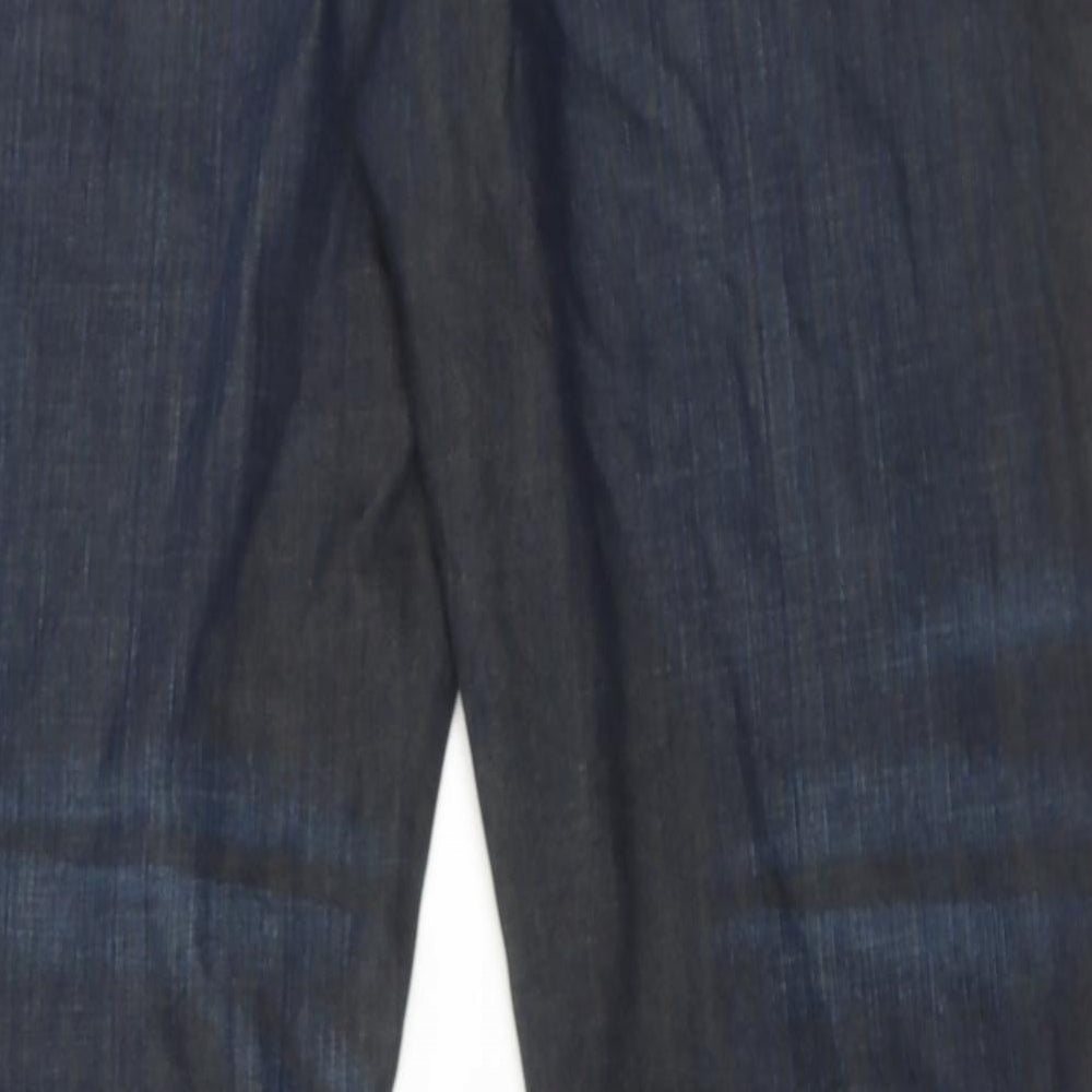 Topman Mens Blue Cotton Straight Jeans Size 36 in Slim Button