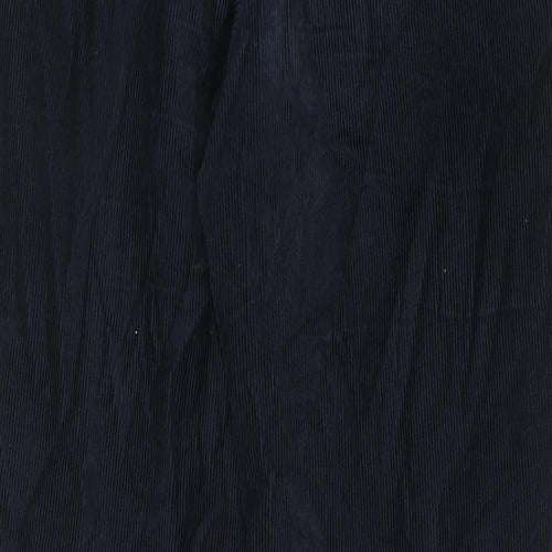Marks and Spencer Mens Blue Cotton Trousers Size 32 in L33 in Regular Zip