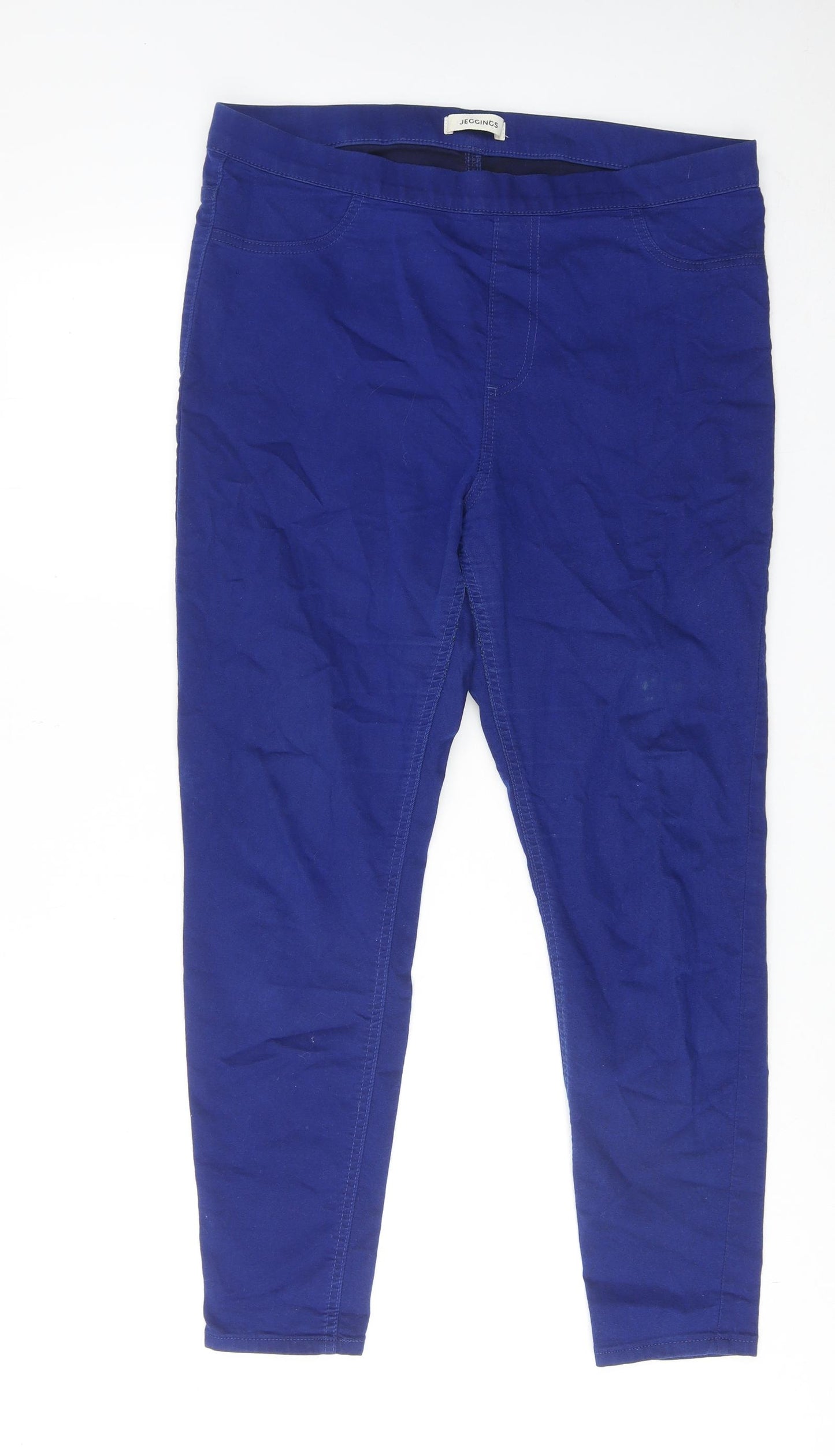 Marks and Spencer Womens Blue Cotton Jegging Jeans Size 16 Regular