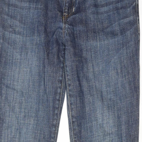 Gap Womens Blue Cotton Bootcut Jeans Size 32 in Regular Zip