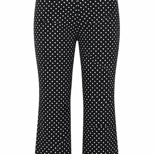 ASOS Womens Black Polka Dot Cotton Trousers Size XS Regular Hook & Eye