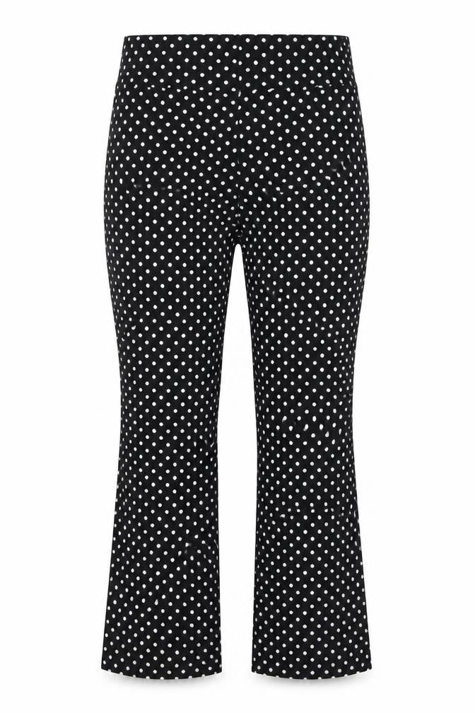 ASOS Womens Black Polka Dot Cotton Trousers Size XS Regular Hook & Eye
