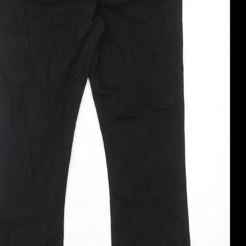 Jasper Conran Womens Black Cotton Bootcut Jeans Size 14 Regular Zip