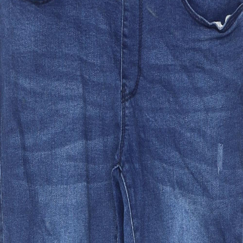 Boohoo Womens Blue Cotton Skinny Jeans Size 12 Regular
