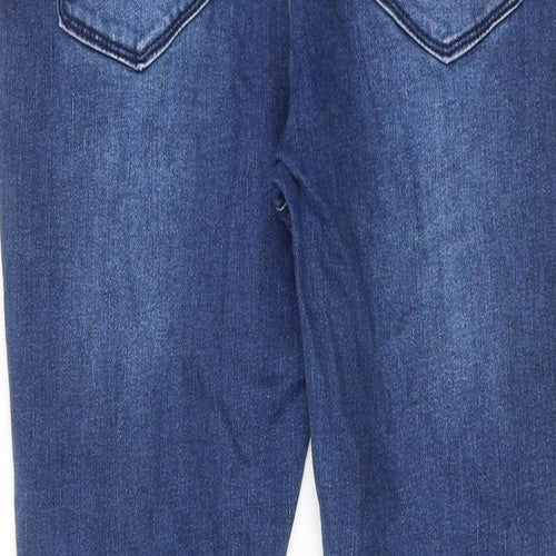 Boohoo Womens Blue Cotton Skinny Jeans Size 12 Regular