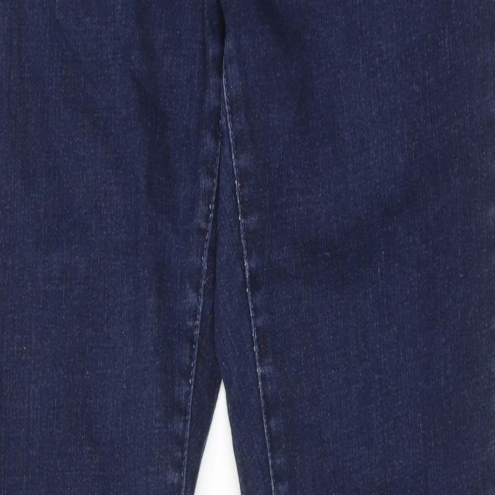 Topshop Womens Blue Cotton Skinny Jeans Size 32 in L32 in Regular Zip