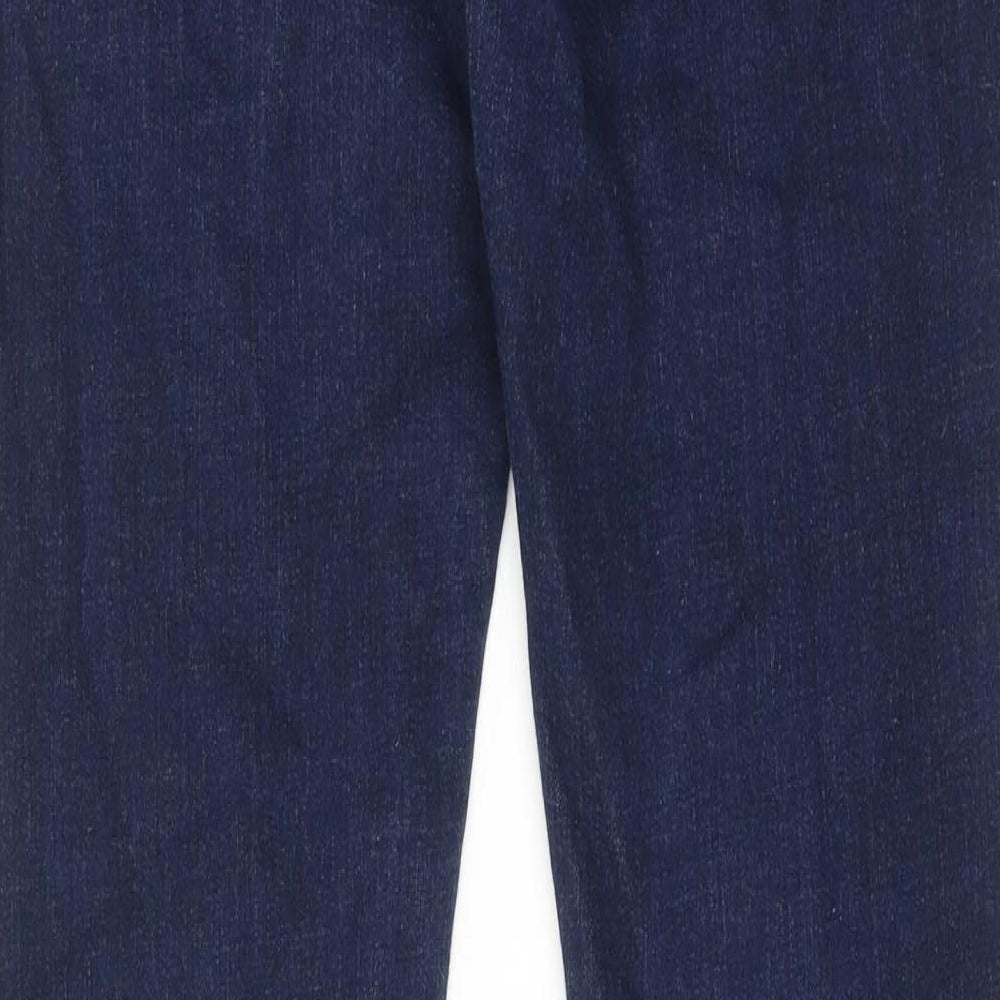Topshop Womens Blue Cotton Skinny Jeans Size 32 in L32 in Regular Zip