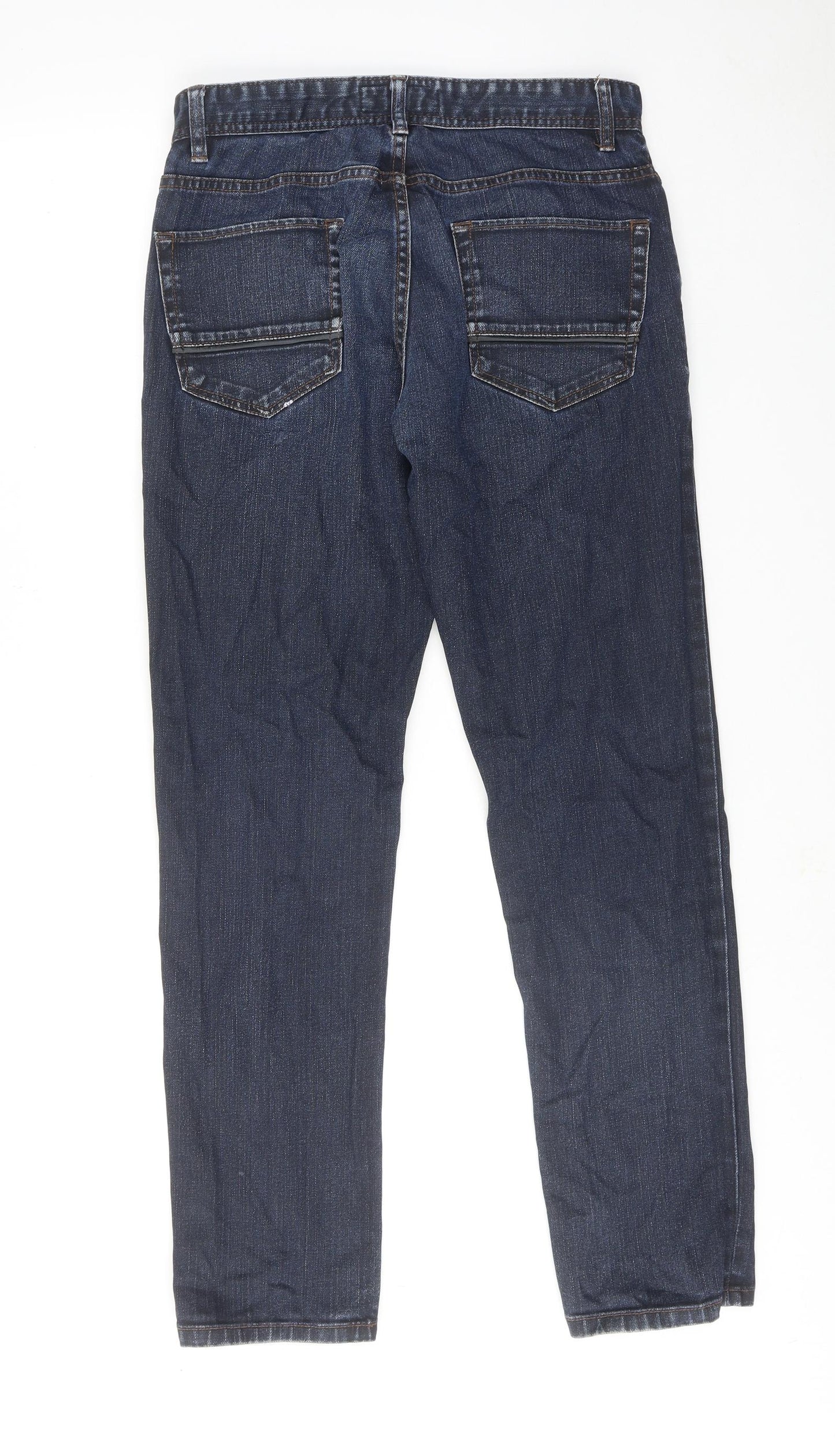NEXT Mens Blue Cotton Skinny Jeans Size 30 in L31 in Slim Button