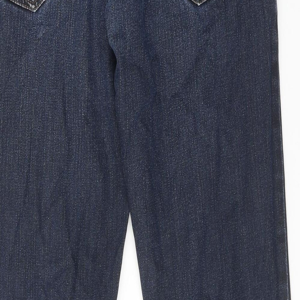 NEXT Mens Blue Cotton Skinny Jeans Size 30 in L31 in Slim Button
