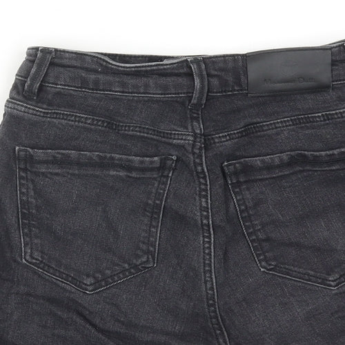 Mossimo Dutti Womens Black Cotton Mom Shorts Size 6 Regular Zip