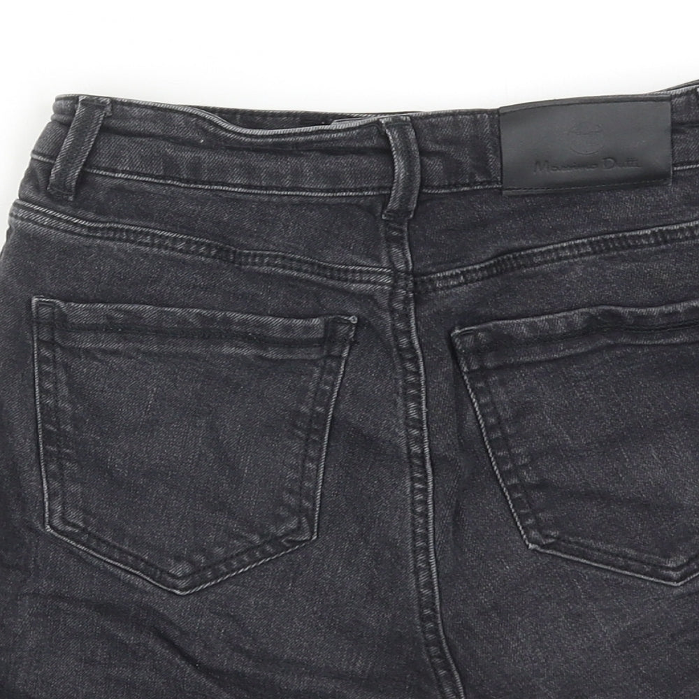 Mossimo Dutti Womens Black Cotton Mom Shorts Size 6 Regular Zip