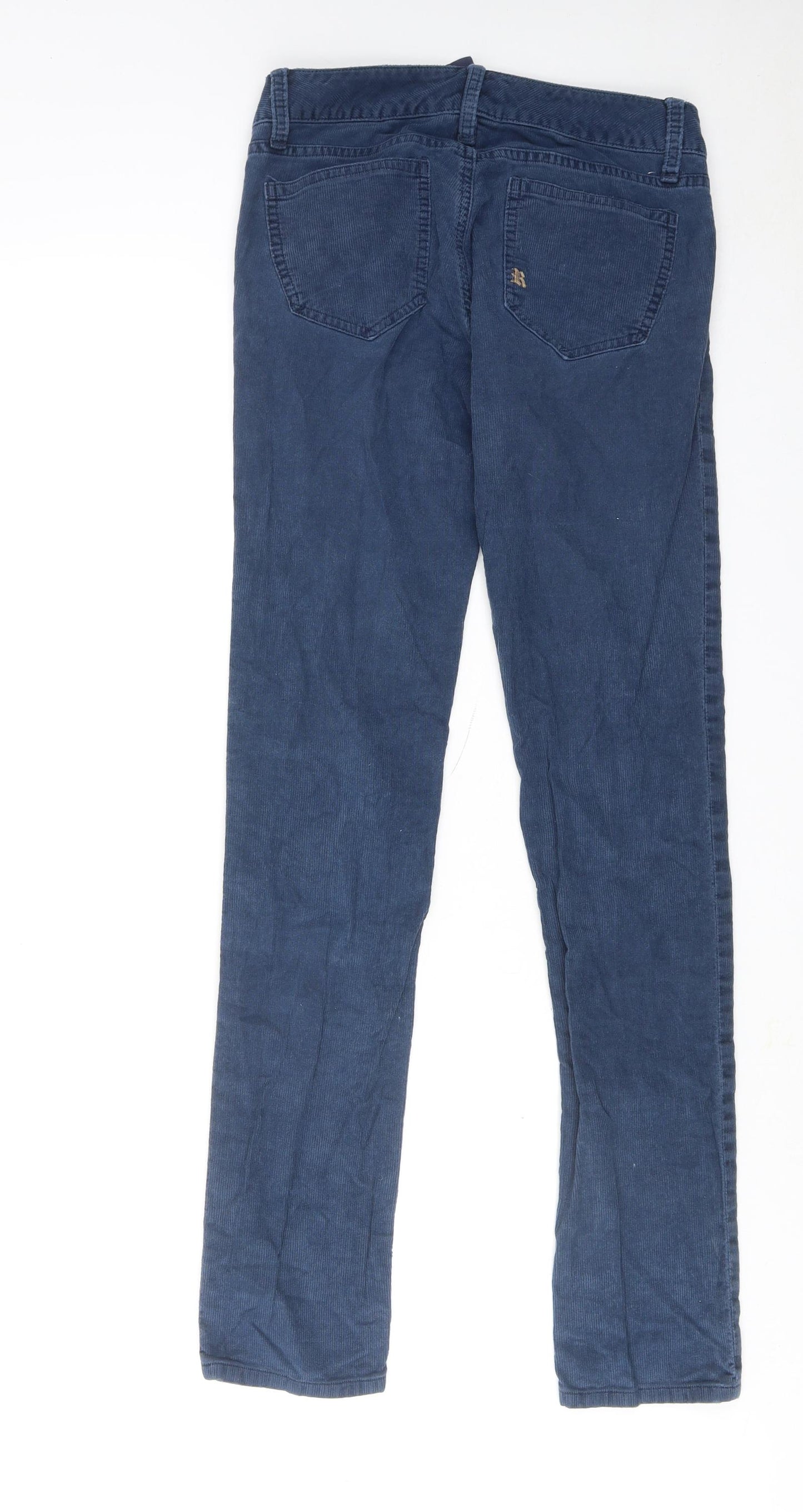 Rugby Womens Blue Cotton Trousers Size 26 in Regular Zip