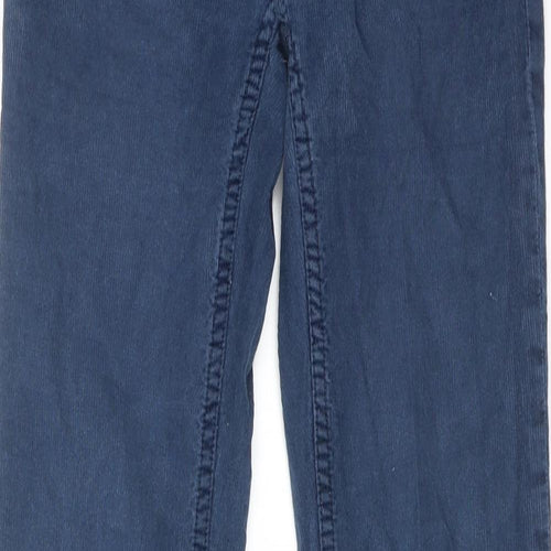 Rugby Womens Blue Cotton Trousers Size 26 in Regular Zip