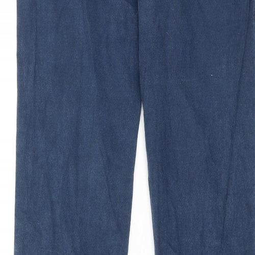 Rugby Womens Blue Cotton Trousers Size 26 in Regular Zip