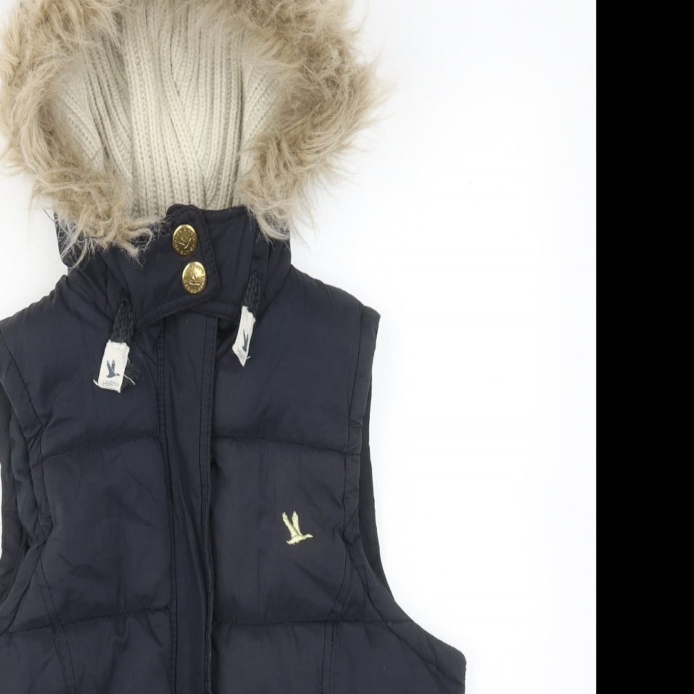 New Look Girls Blue Gilet Jacket Size 14-15 Years Zip