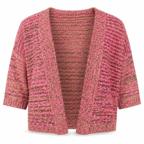 Sweewë Womens Pink V-Neck Acrylic Cardigan Jumper Size S