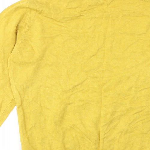 Ellie B Womens Yellow Round Neck Viscose Pullover Jumper Size L