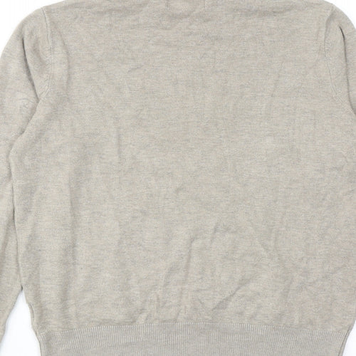 H&M Womens Brown Roll Neck Acrylic Pullover Jumper Size S
