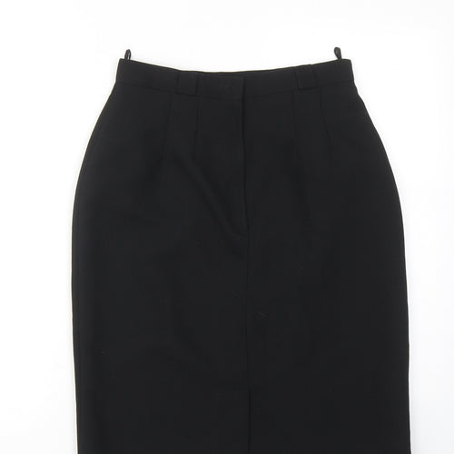 Hooptone Womens Black Polyester Straight & Pencil Skirt Size 14 Zip