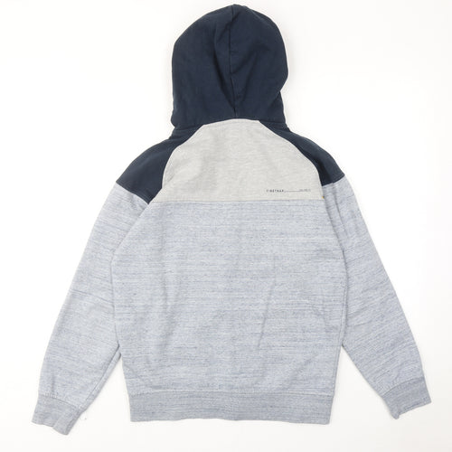 Firetrap Mens Blue Cotton Full Zip Hoodie Size S