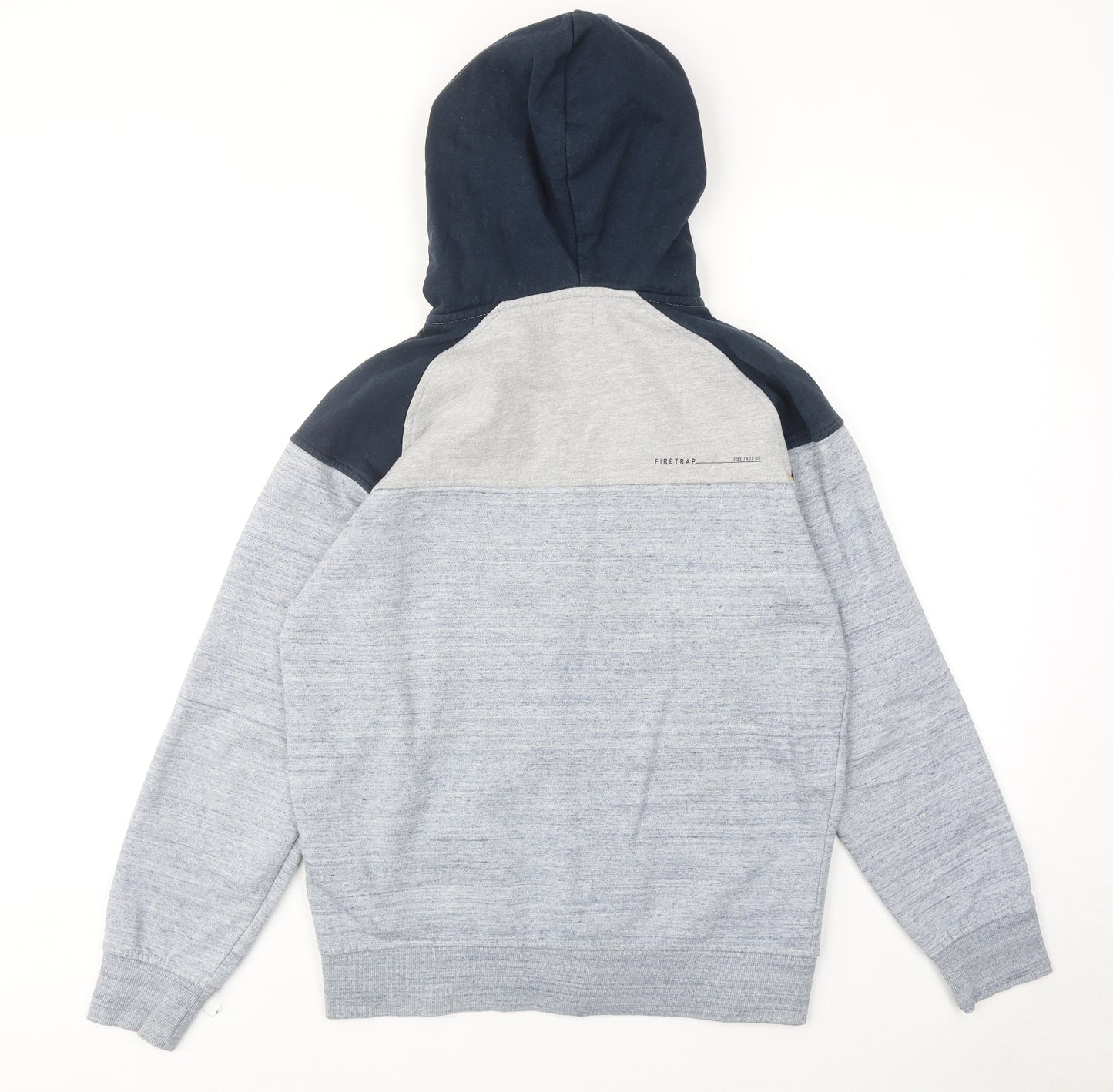 Firetrap Mens Blue Cotton Full Zip Hoodie Size S