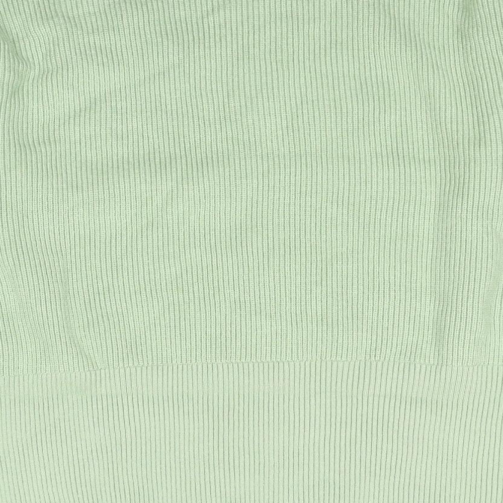 Marks and Spencer Womens Green Round Neck Viscose Pullover Jumper Size S
