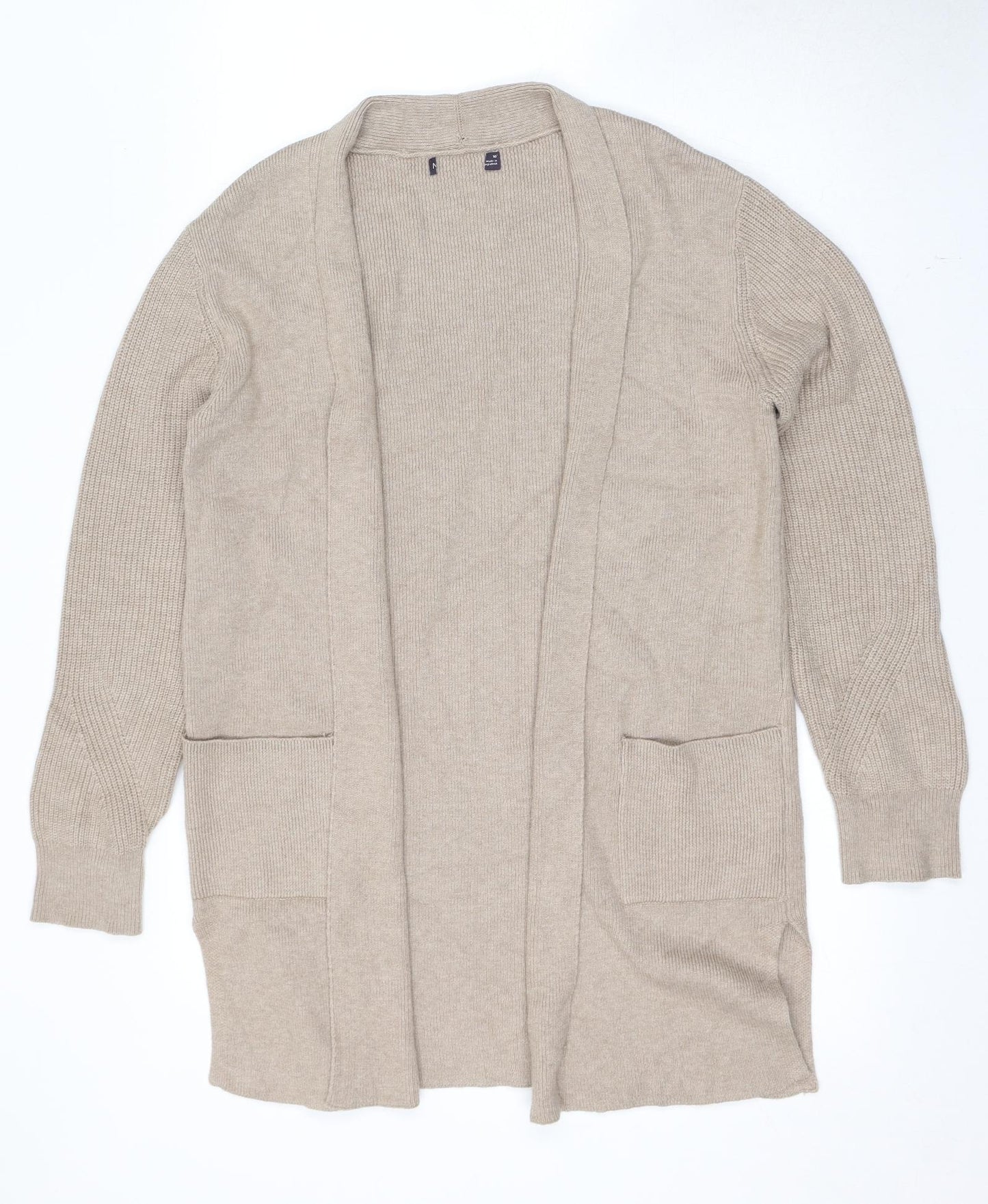 Marks and Spencer Womens Beige V-Neck Viscose Cardigan Jumper Size 10