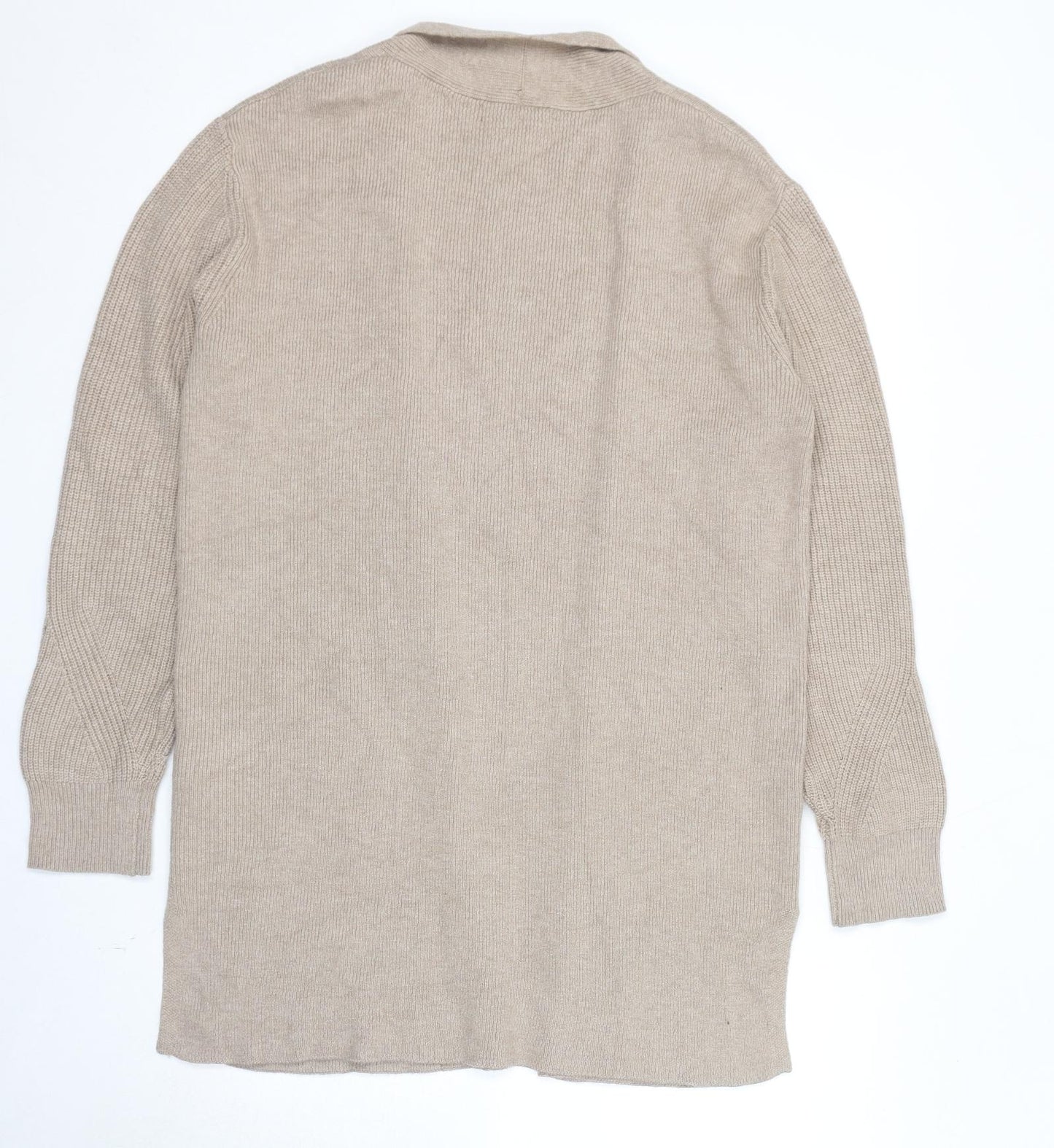 Marks and Spencer Womens Beige V-Neck Viscose Cardigan Jumper Size 10
