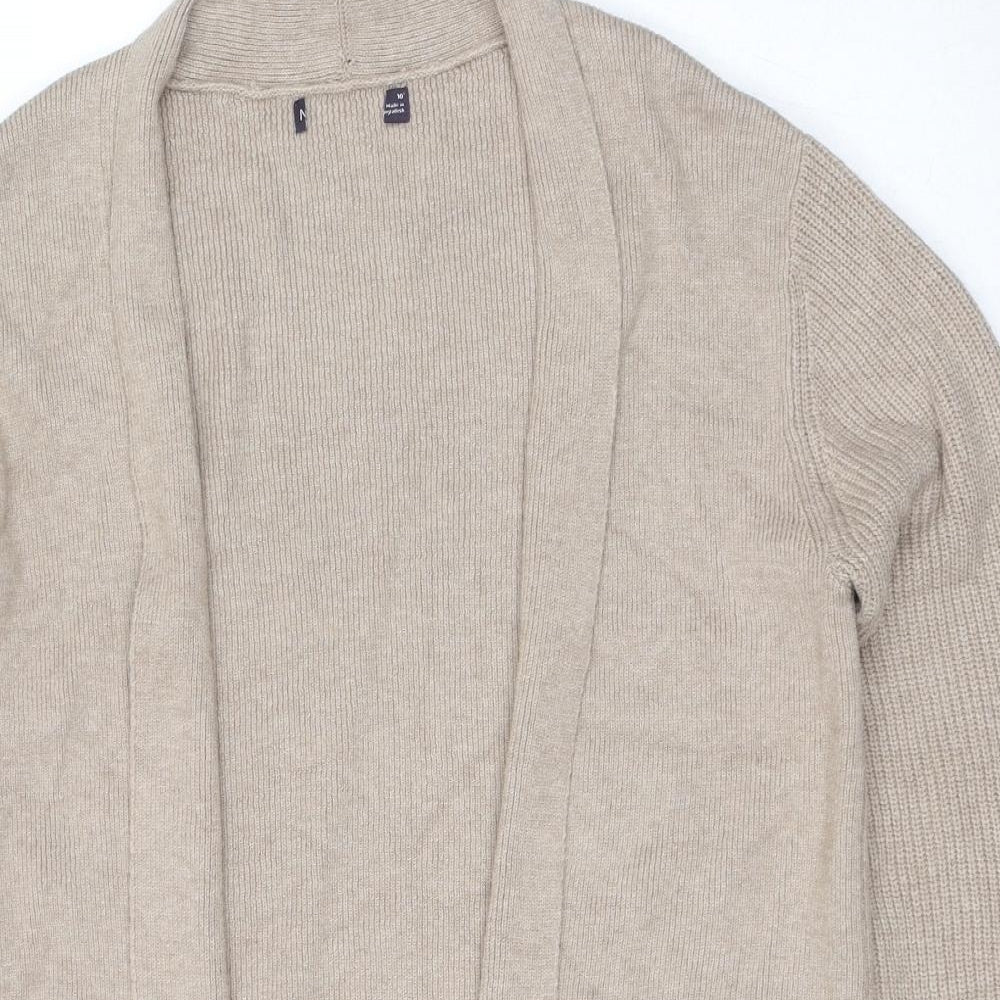 Marks and Spencer Womens Beige V-Neck Viscose Cardigan Jumper Size 10