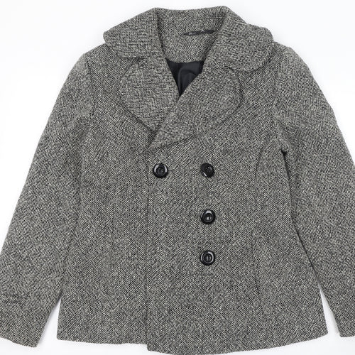 BHS Womens Grey Jacket Size 14 Button