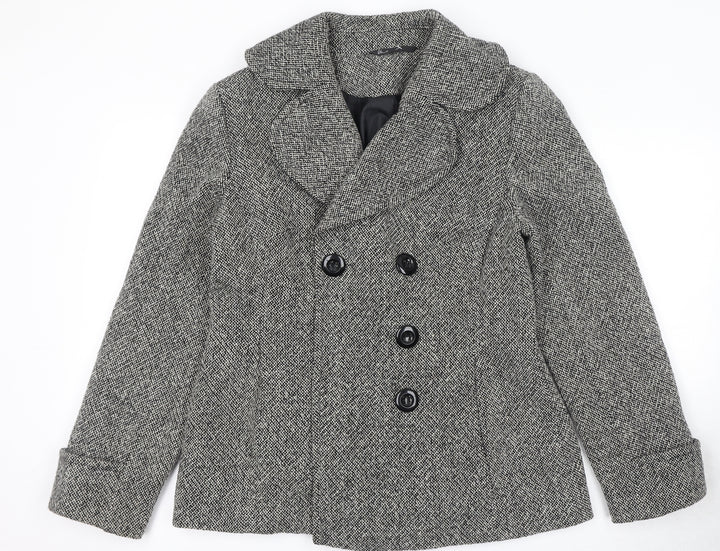 BHS Womens Grey Jacket Size 14 Button