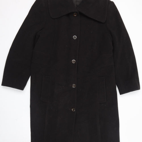 Precis Womens Brown Overcoat Coat Size 16 Button