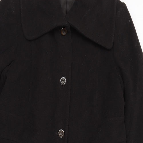 Precis Womens Brown Overcoat Coat Size 16 Button