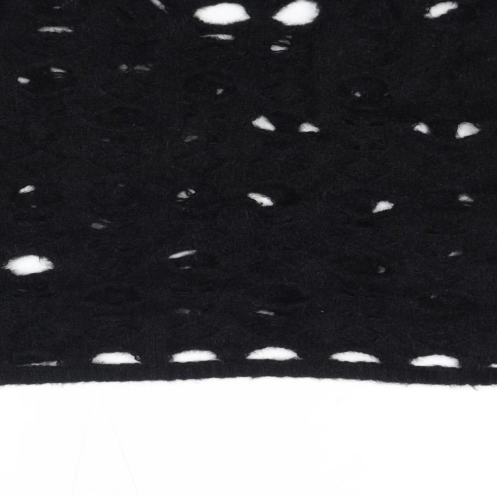 Missguided Womens Black Round Neck Acrylic Pullover Jumper Size 14 - Size 14-16