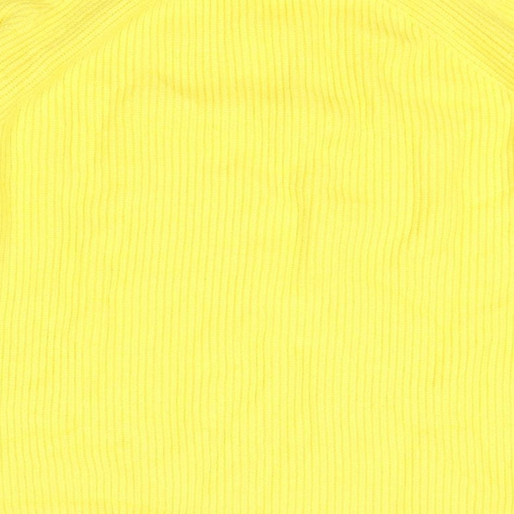 Marks and Spencer Womens Yellow Roll Neck Viscose Pullover Jumper Size M