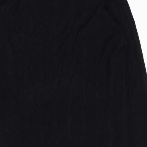 Marks and Spencer Womens Black Viscose Jumper Dress Size 24 Round Neck Pullover