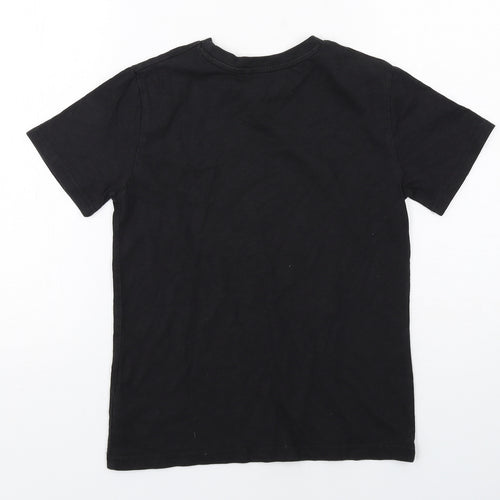 NEXT Boys Black Cotton Basic T-Shirt Size 9 Years Round Neck Pullover