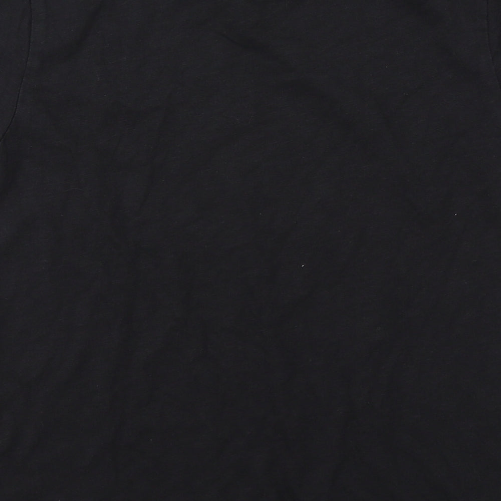 NEXT Boys Black Cotton Basic T-Shirt Size 9 Years Round Neck Pullover