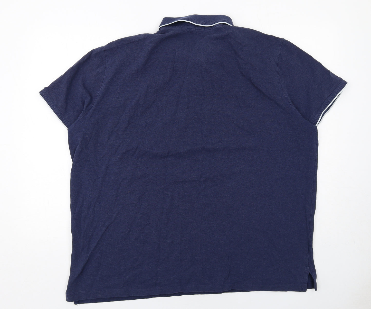 Polo Ralph Lauren Mens Blue Cotton Polo Size 2XL Collared Button