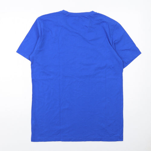 NEXT Mens Blue Cotton T-Shirt Size L Round Neck