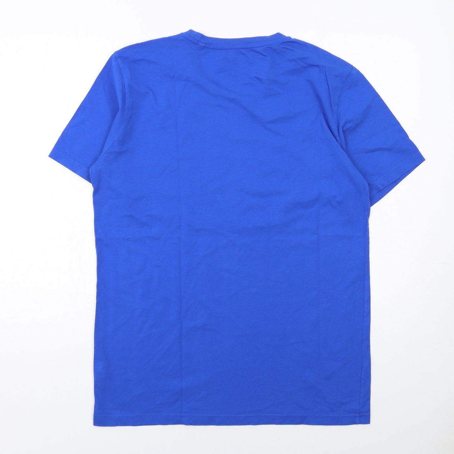 NEXT Mens Blue Cotton T-Shirt Size L Round Neck