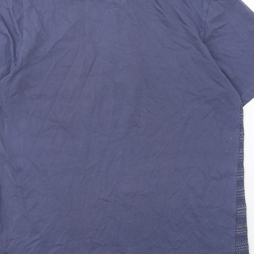 Silver Eight Mens Blue Striped Cotton Polo Size S Collared Button