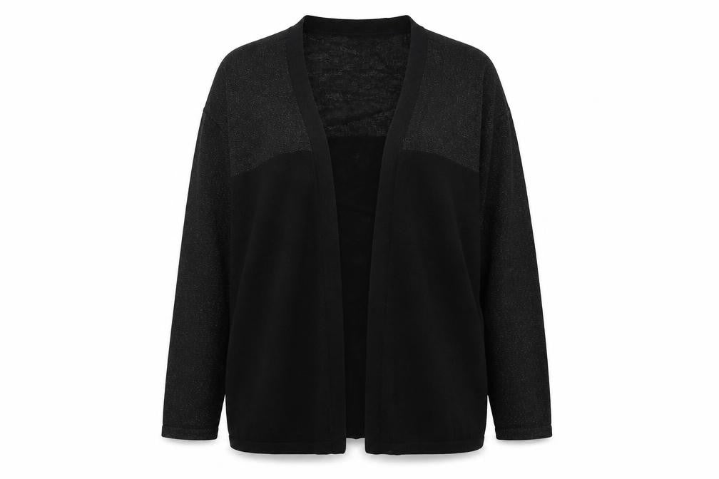Marks and Spencer Womens Black V-Neck Viscose Cardigan Jumper Size 14